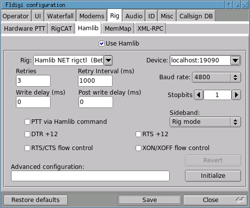 fldigi rig control