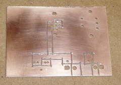 Finished bottom side of copper clad